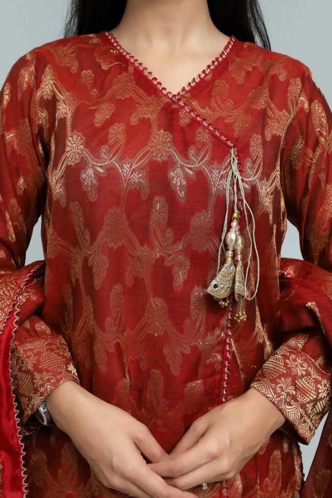 Elegant Jacquard Lawn 3-Piece Stitched Suit – Summer Collection 2025 - Image 7