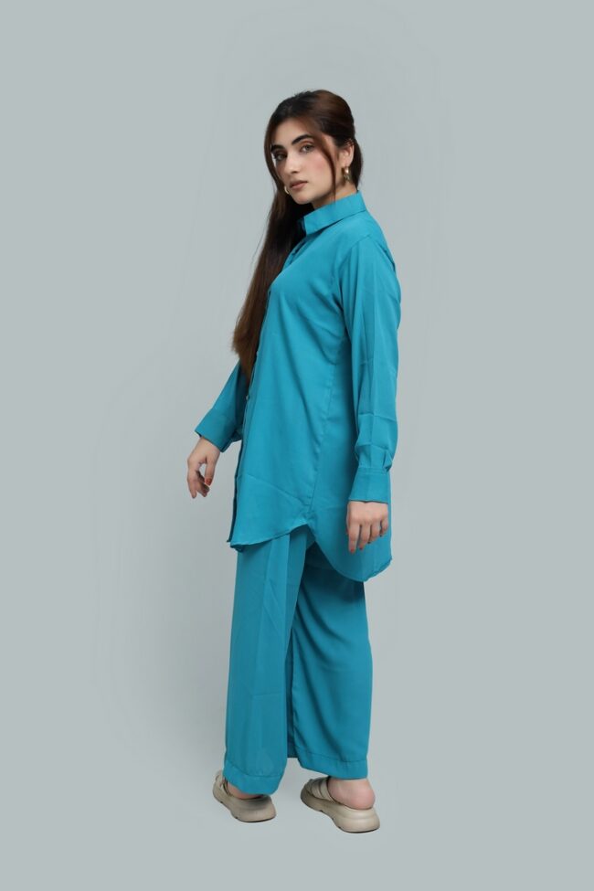 Front Open Co-ord Set in Georgette Material-Summer 2025 - Image 5