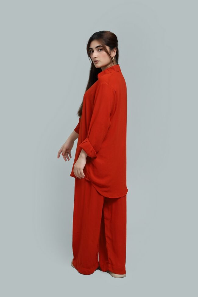 Front Open Co-ord Set in Georgette Material-Summer 2025 - Image 8