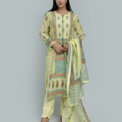 Noor-e-Lawn-Block Printed with Mukesh-RTW