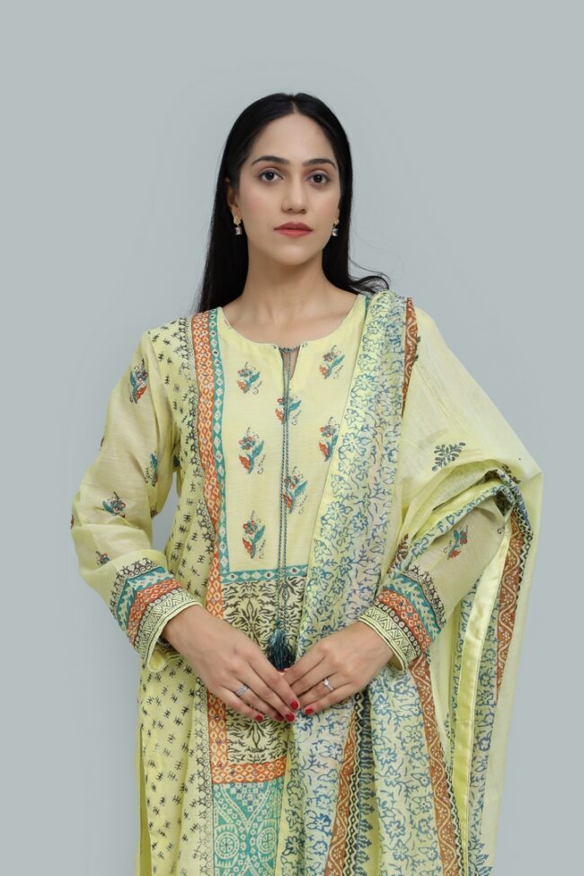 Noor-e-Lawn-Block Printed with Mukesh-RTW - Image 2