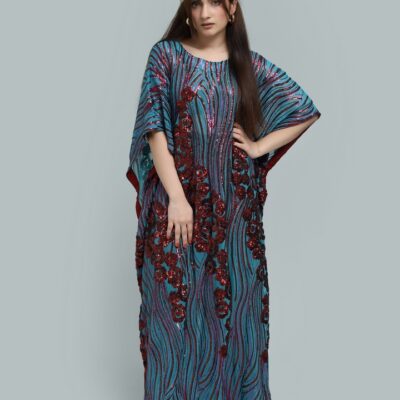 Sahara Spark – Sequin Embellished Kaftan-RTW