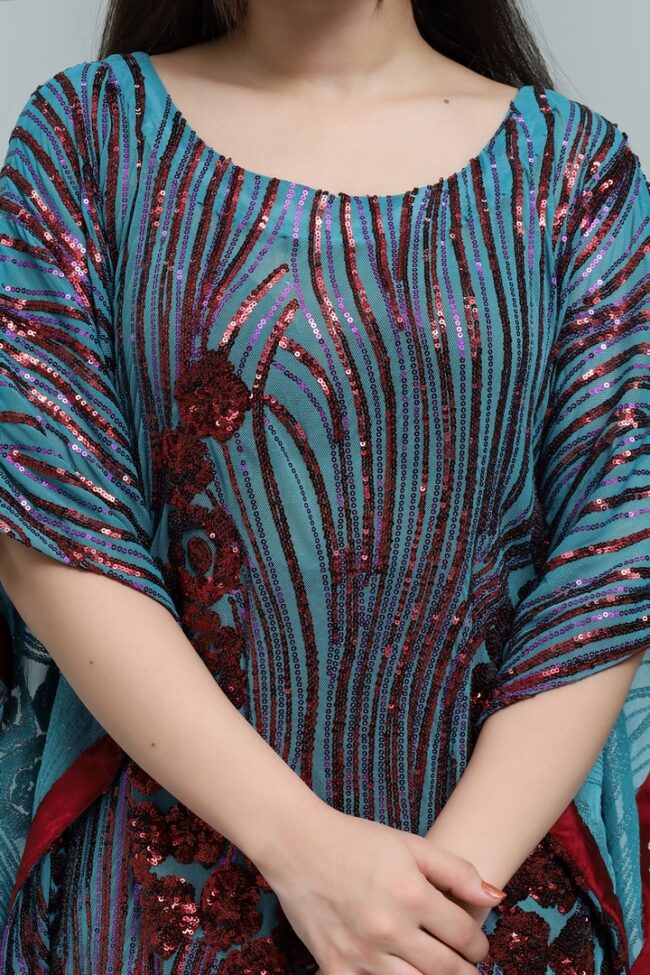 Sahara Spark – Sequin Embellished Kaftan-RTW - Image 3