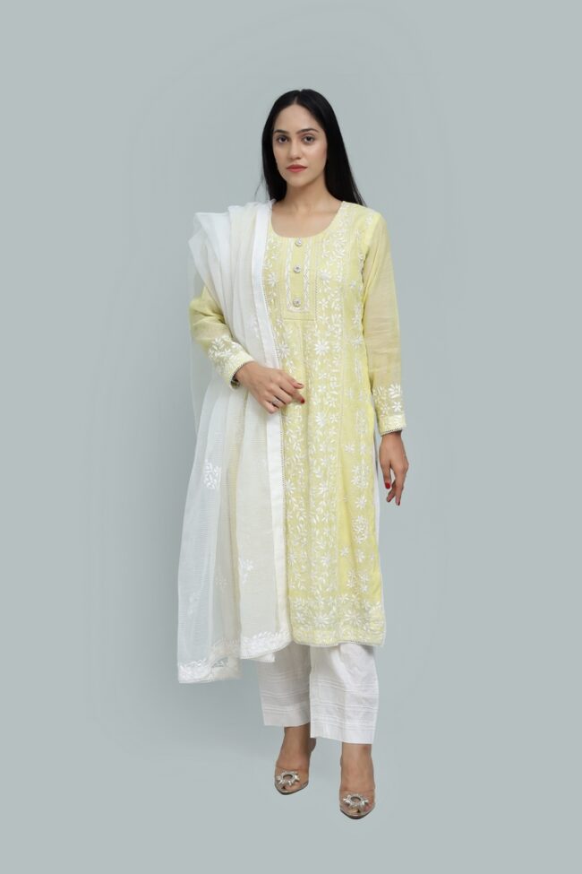Arisha Lawn-Hand Embroidered Lawn Shirt-RTW
