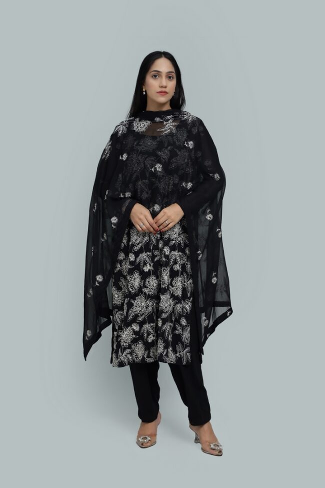 Elanè – Embroidered Chiffon Dress-RTW - Image 2