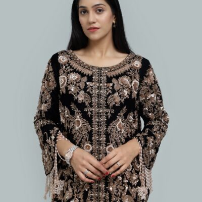 Velvet Embellished Majesty – Ready to Wear (Front/Back)