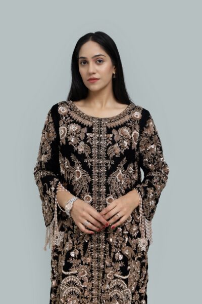 Velvet Embellished Majesty – Ready to Wear (Front/Back)